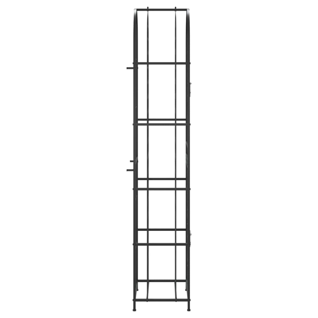 Wijnrek Voor 73 Flessen Smeedijzer Zwart 45 x 36 x 200 cm