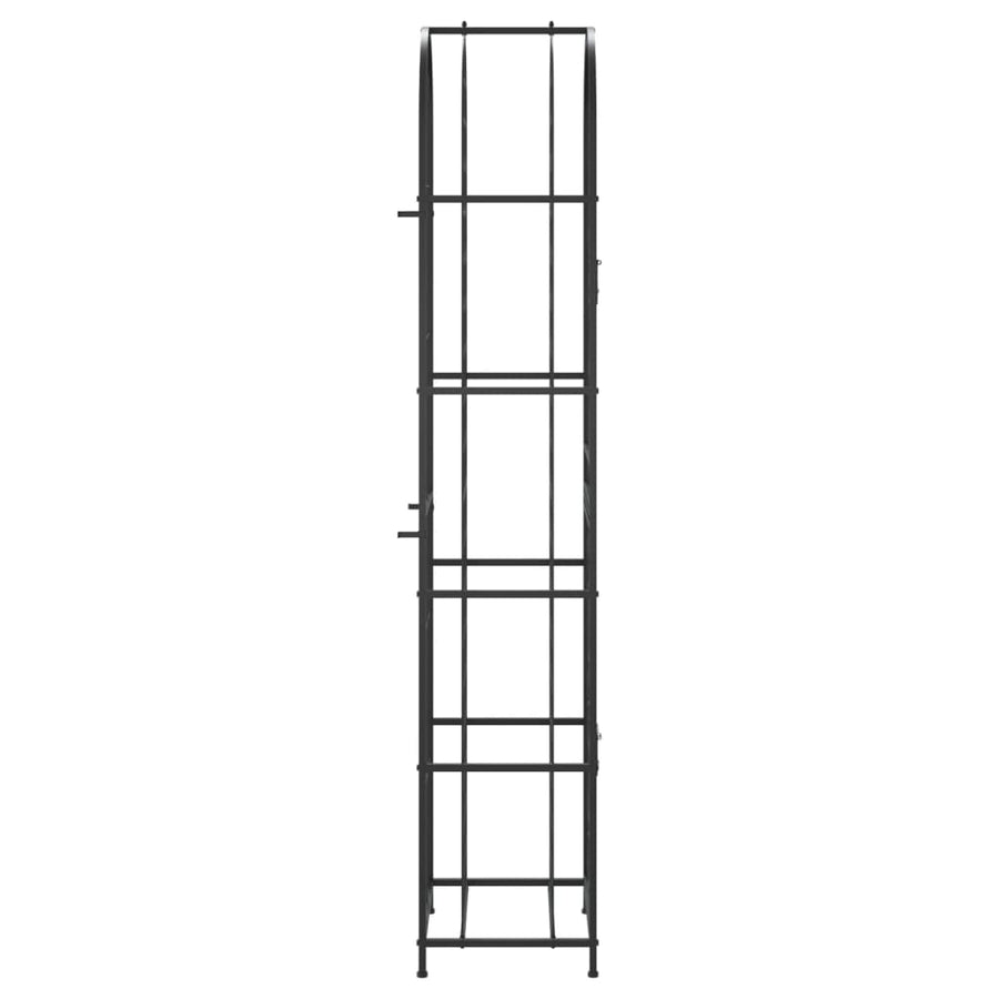 Wijnrek Voor 73 Flessen Smeedijzer Zwart 45 x 36 x 200 cm
