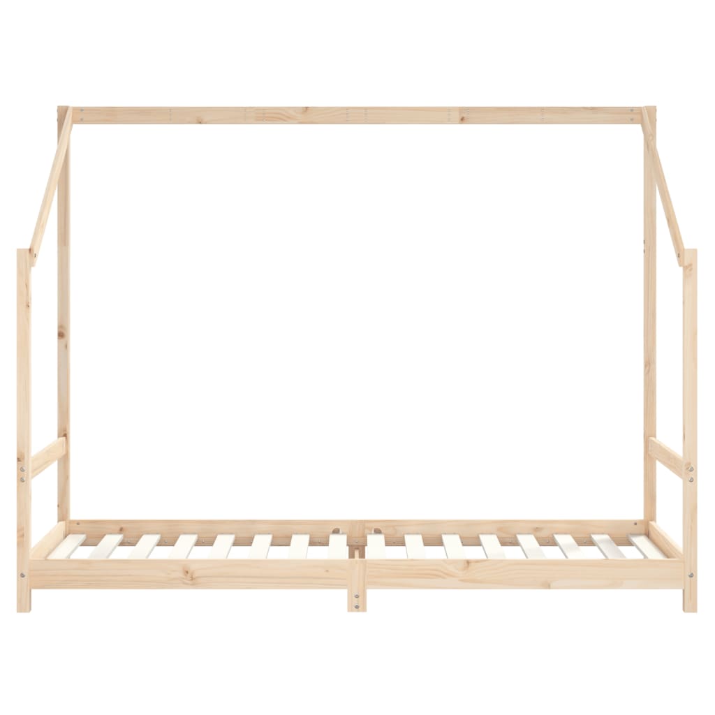 Kinderbedframe Massief Grenenhout 2 x (80 x 200) cm Naturel