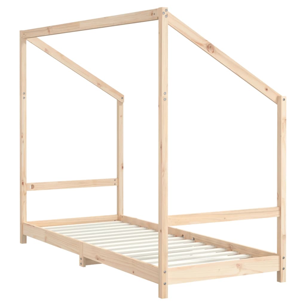 Kinderbedframe Massief Grenenhout 2 x (80 x 200) cm Naturel
