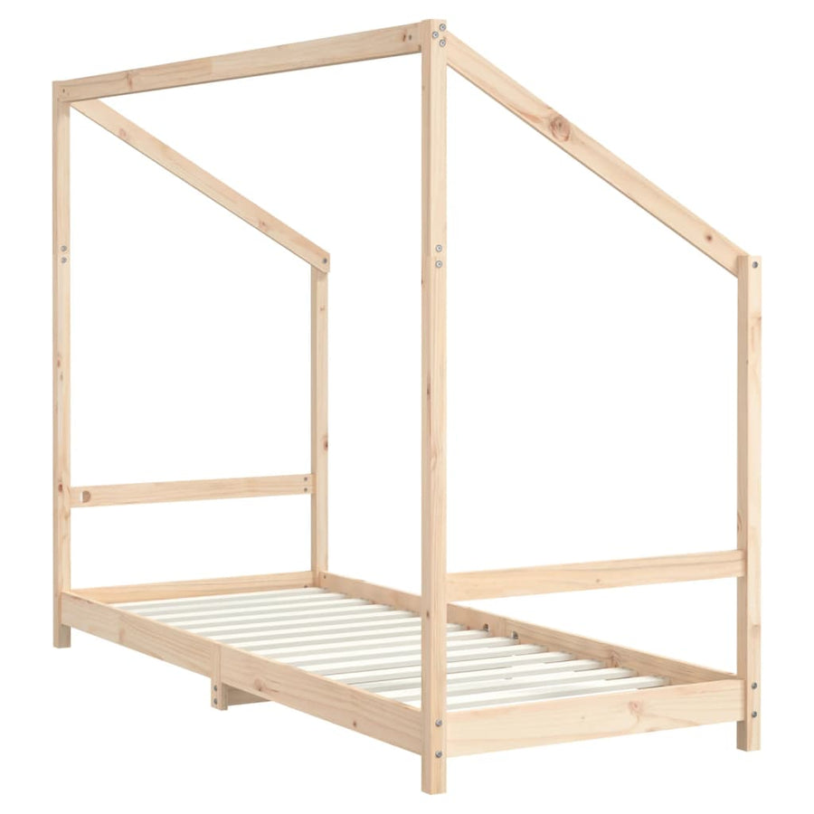 Kinderbedframe Massief Grenenhout 2 x (80 x 200) cm Naturel