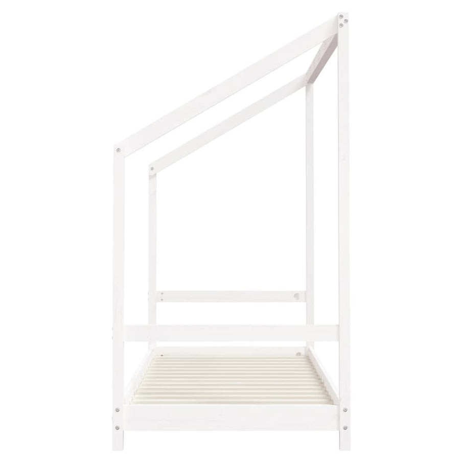 Kinderbedframe 2X(80X200) Cm Massief Grenenhout Wit