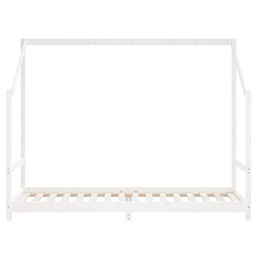 Kinderbedframe 2X(80X200) Cm Massief Grenenhout Wit