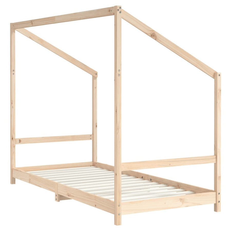 Kinderbedframe Massief Grenenhout 2 x (90 x 200) cm Naturel