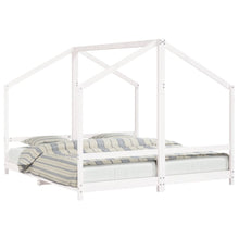 Kinderbedframe 2X(90X200) Cm Massief Grenenhout Wit
