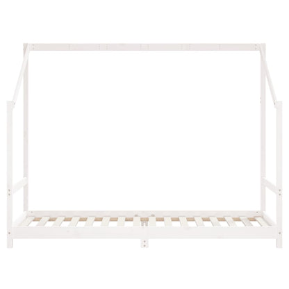 Kinderbedframe 2X(90X200) Cm Massief Grenenhout Wit