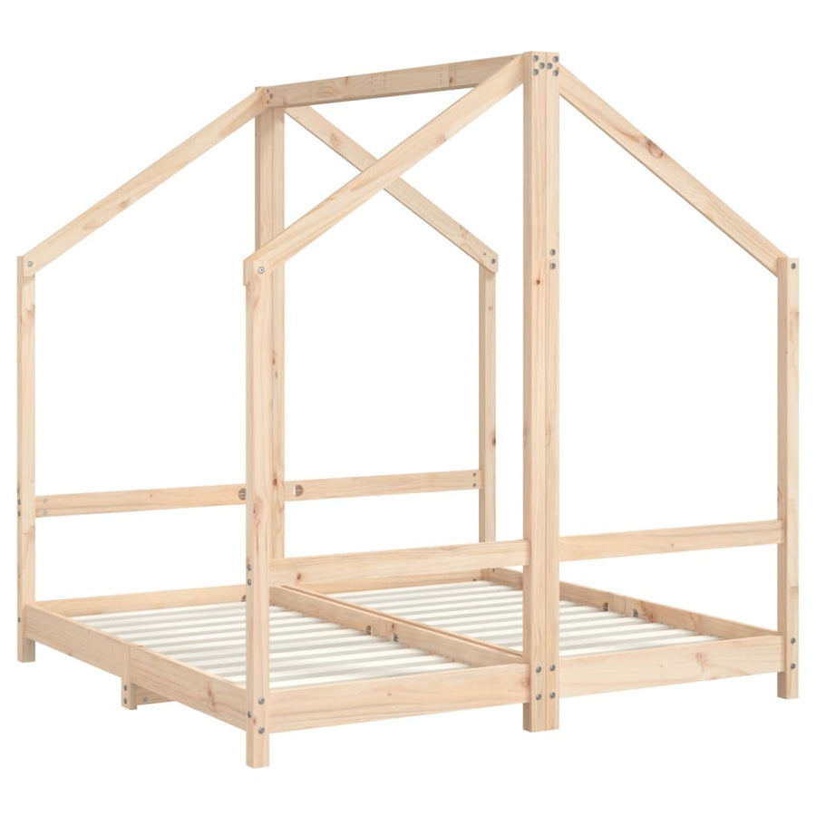 Kinderbedframe 2X(70X140) Cm Massief Grenenhout