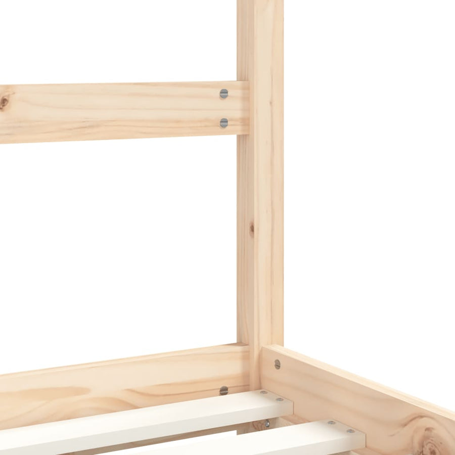 Kinderbedframe 2X(70X140) Cm Massief Grenenhout