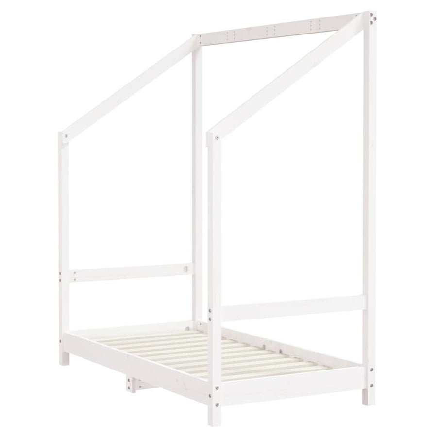 Kinderbedframe 2X(70X140 Cm Massief Grenenhout Wit
