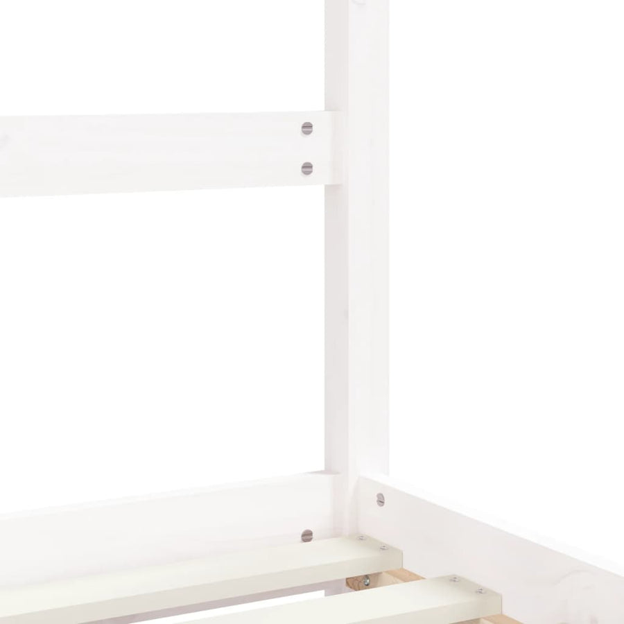 Kinderbedframe 2X(70X140 Cm Massief Grenenhout Wit