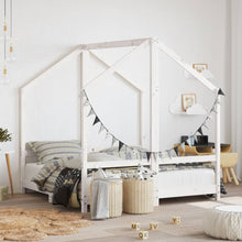 Kinderbedframe 2X(70X140 Cm Massief Grenenhout Wit