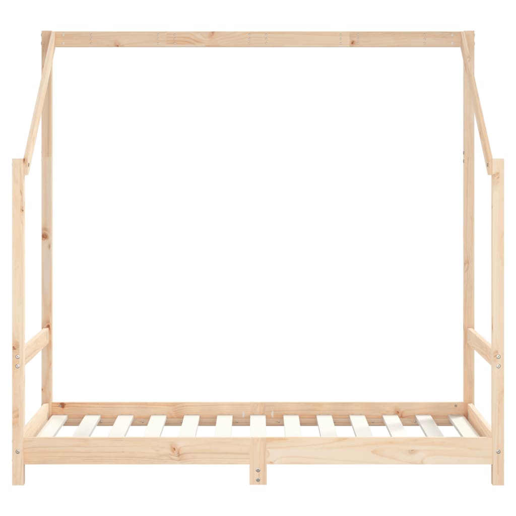 Kinderbedframe Massief Grenenhout 2 x (80 x 160) cm Naturel