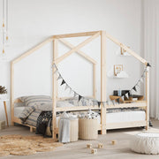 Kinderbedframe 160x80 cm massief grenenhout naturel