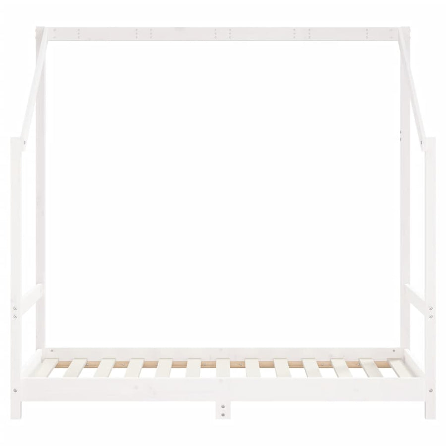 Kinderbedframe 2X(80X160) Cm Massief Grenenhout Wit