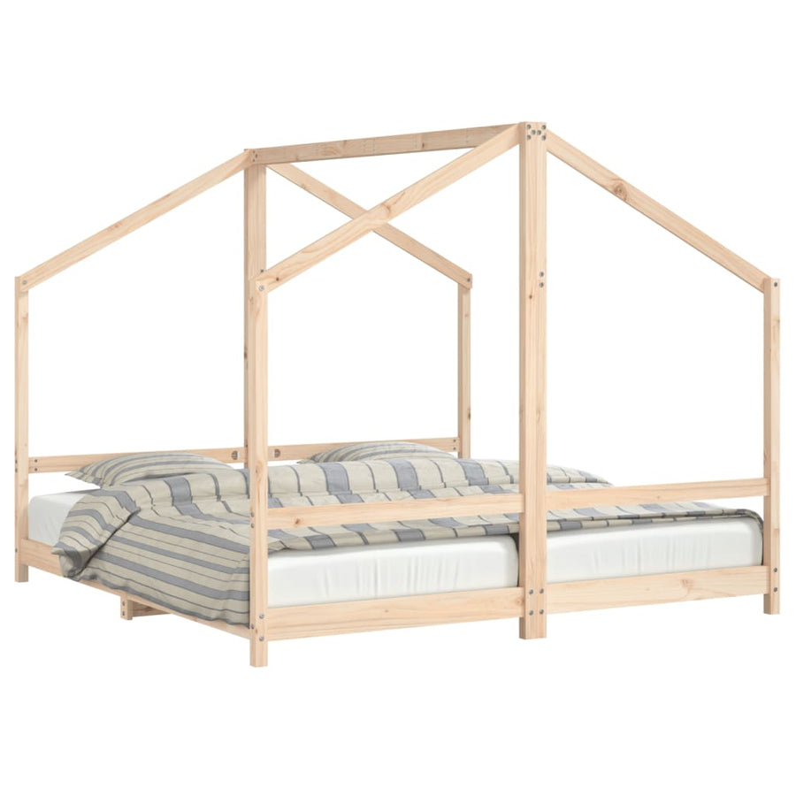 Kinderbedframe 2X(90X190) Cm Massief Grenenhout
