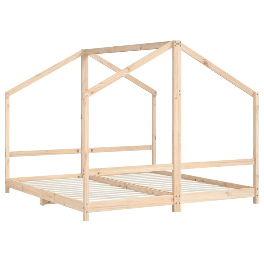 Kinderbedframe 2X(90X190) Cm Massief Grenenhout