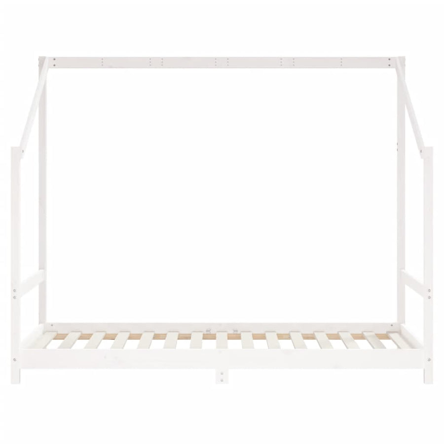 Kinderbedframe 2X(90X190) Cm Massief Grenenhout Wit