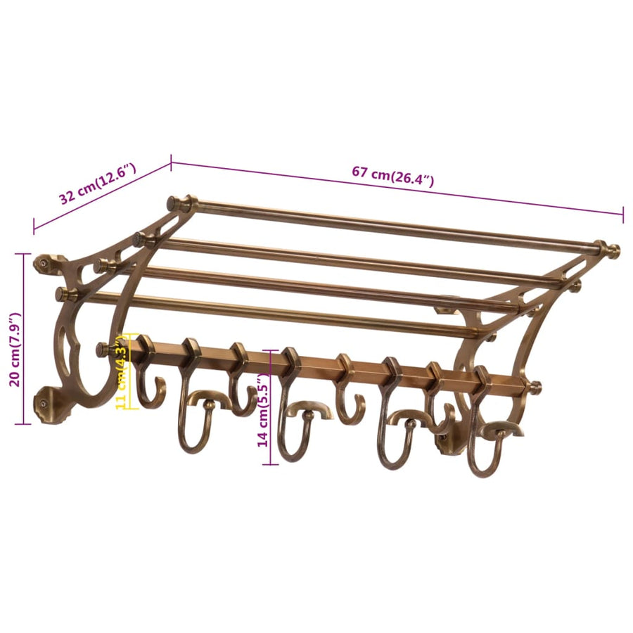 Bagagerek Met Kleerhangers Wandmontage Aluminium 1
