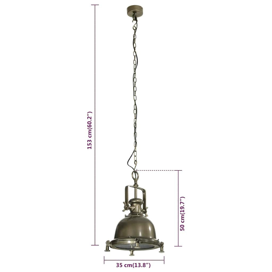 Hanglamp 35X35X153 Cm Aluminium Zilver En Wit