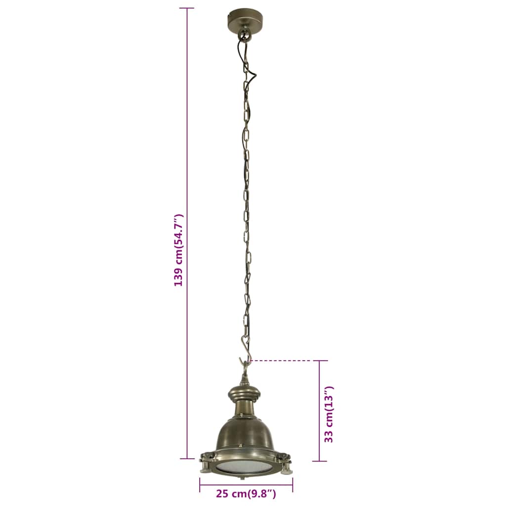 Hanglamp Aluminium Koper 25 x 25 x 139 cm