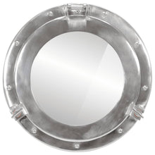 Wandspiegel patrijspoort Ø38 cm aluminium en glas