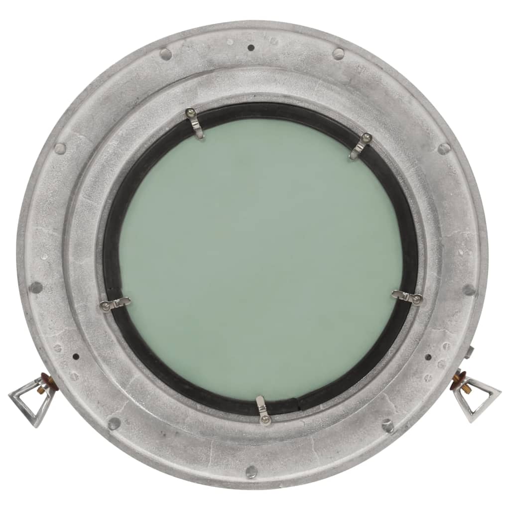 Wandspiegel patrijspoort Ø38 cm aluminium en glas