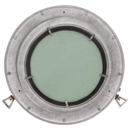Wandspiegel patrijspoort Ø38 cm aluminium en glas