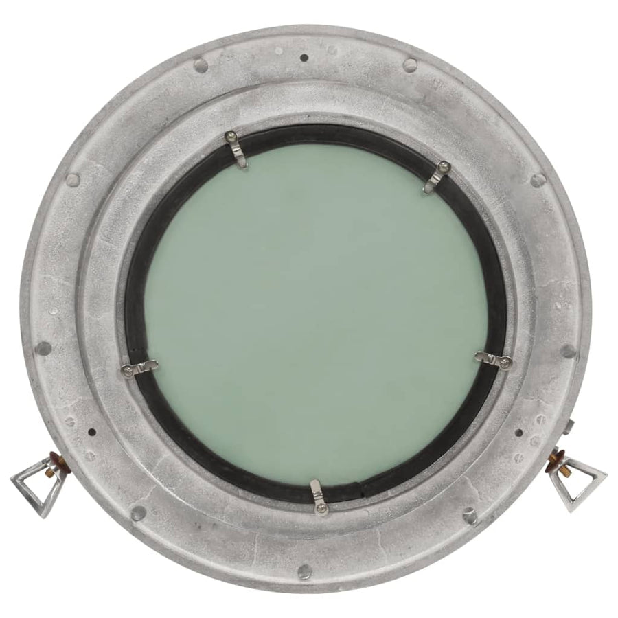 Wandspiegel patrijspoort Ø38 cm aluminium en glas