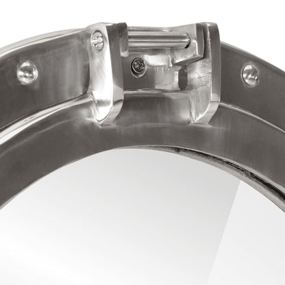 Wandspiegel patrijspoort Ø38 cm aluminium en glas