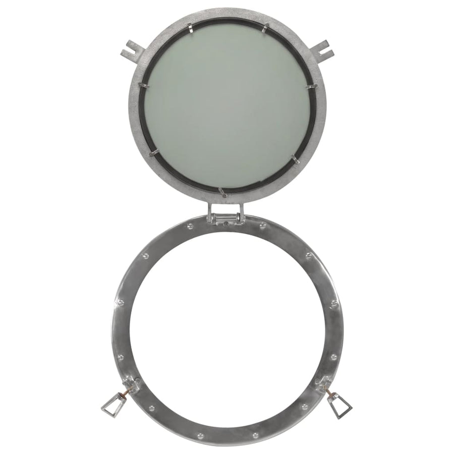 Wandspiegel Patrijspoort Ø50 Cm Aluminium En Glas