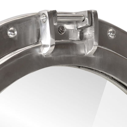 Wandspiegel Patrijspoort Ø50 Cm Aluminium En Glas