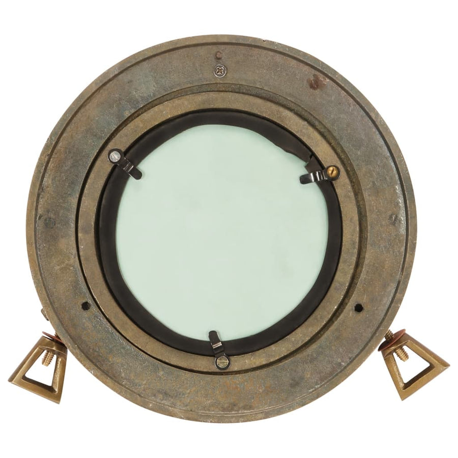 Wandspiegel Patrijspoort Ø23 Cm Aluminium En Glas