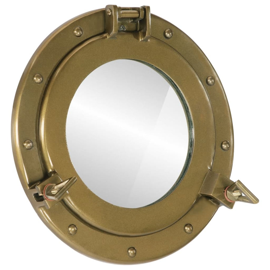 Wandspiegel Patrijspoort Ø30 Cm Aluminium En Glas