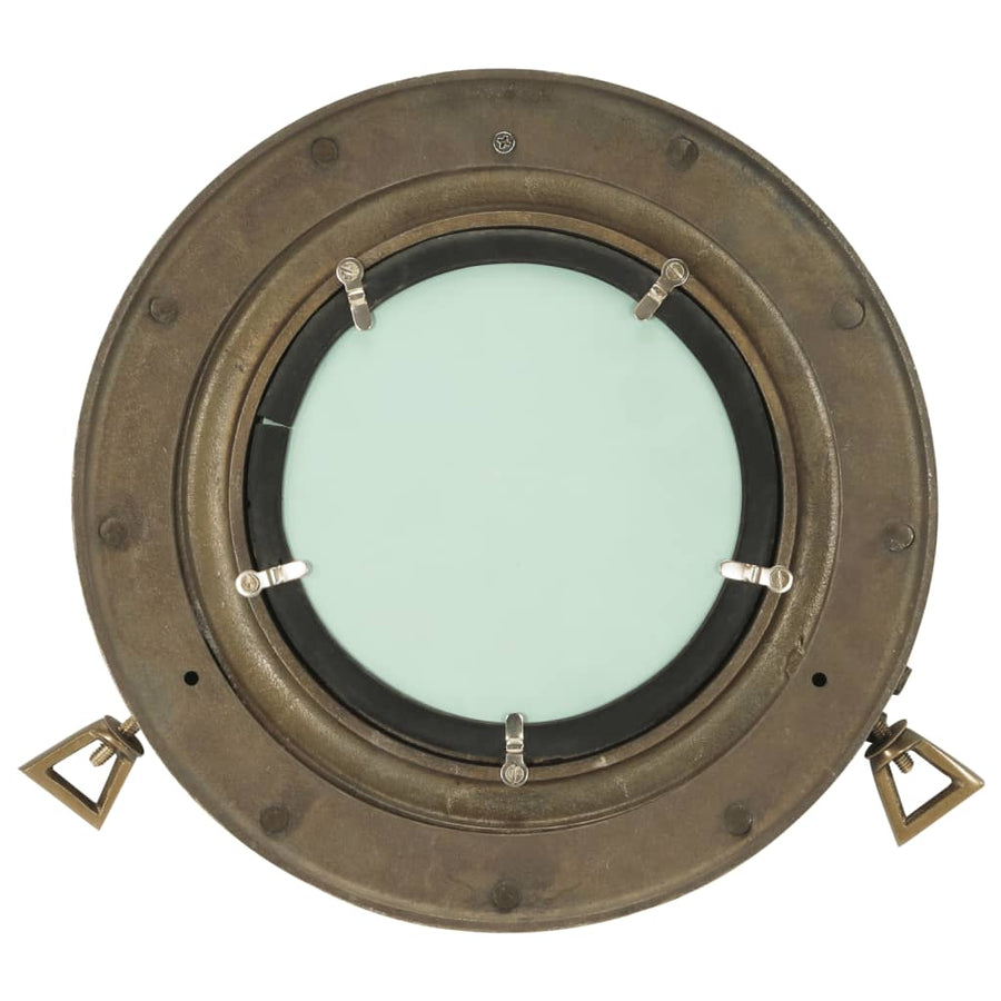 Wandspiegel Patrijspoort Ø30 Cm Aluminium En Glas