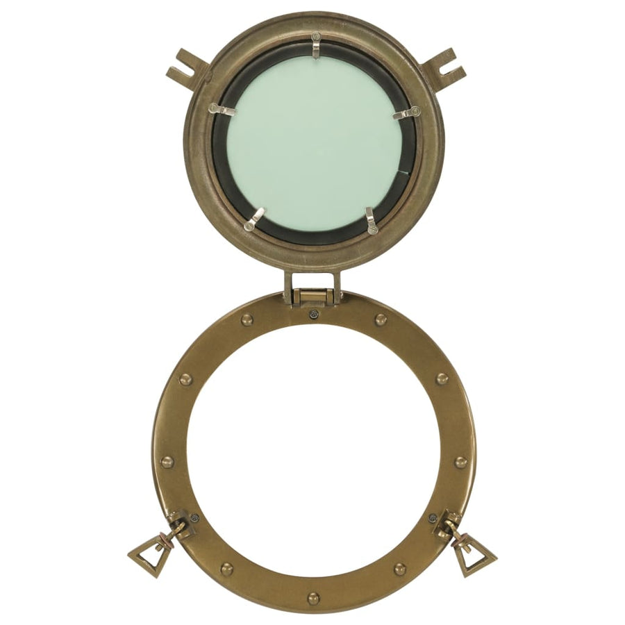 Wandspiegel Patrijspoort Ø30 Cm Aluminium En Glas