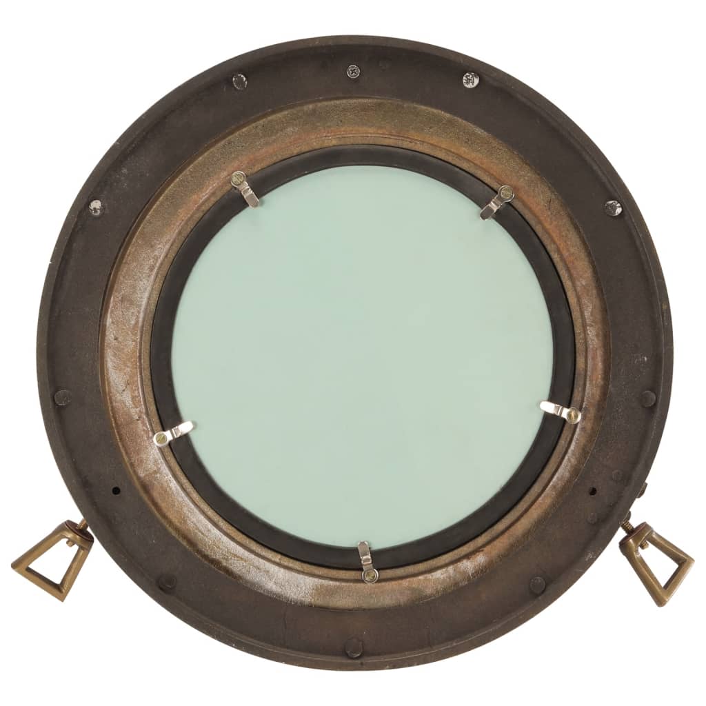 Wandspiegel Patrijspoort Ø38 Cm Aluminium En Glas
