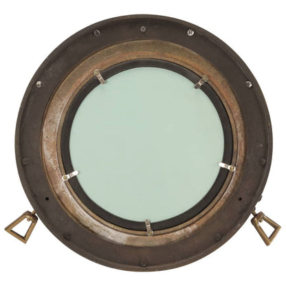 Wandspiegel Patrijspoort Ø38 Cm Aluminium En Glas