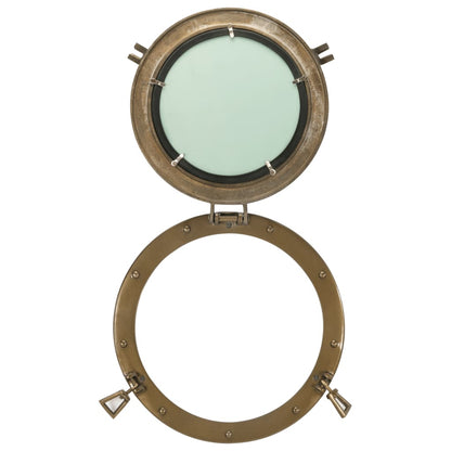 Wandspiegel Patrijspoort Ø38 Cm Aluminium En Glas