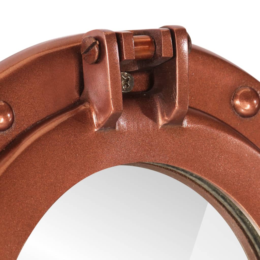 Wandspiegel Patrijspoort Ø30 Cm Aluminium En Glas 120 x 200 cm Wit