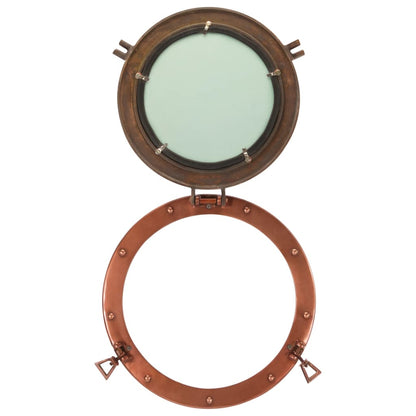 Wandspiegel Patrijspoort Ø38 Cm Aluminium En Glas