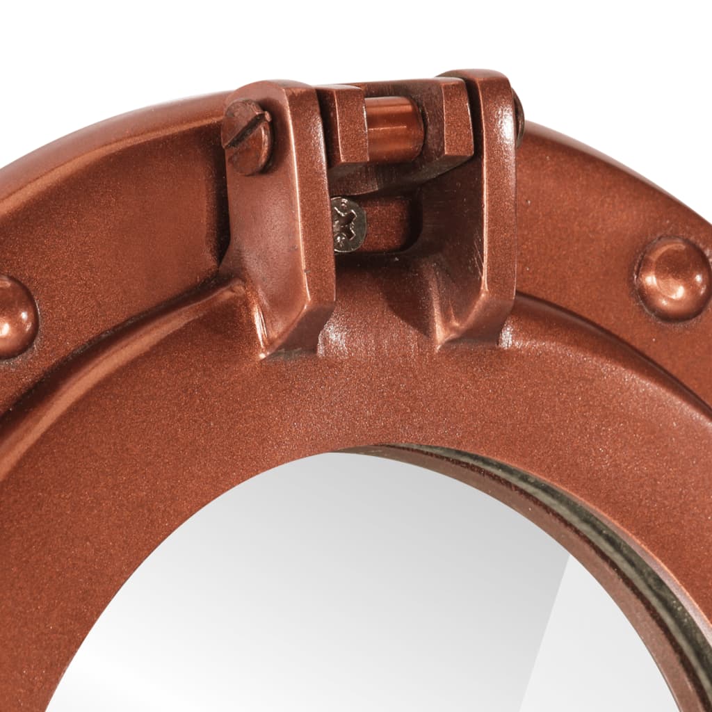 Wandspiegel Patrijspoort Ø38 Cm Aluminium En Glas