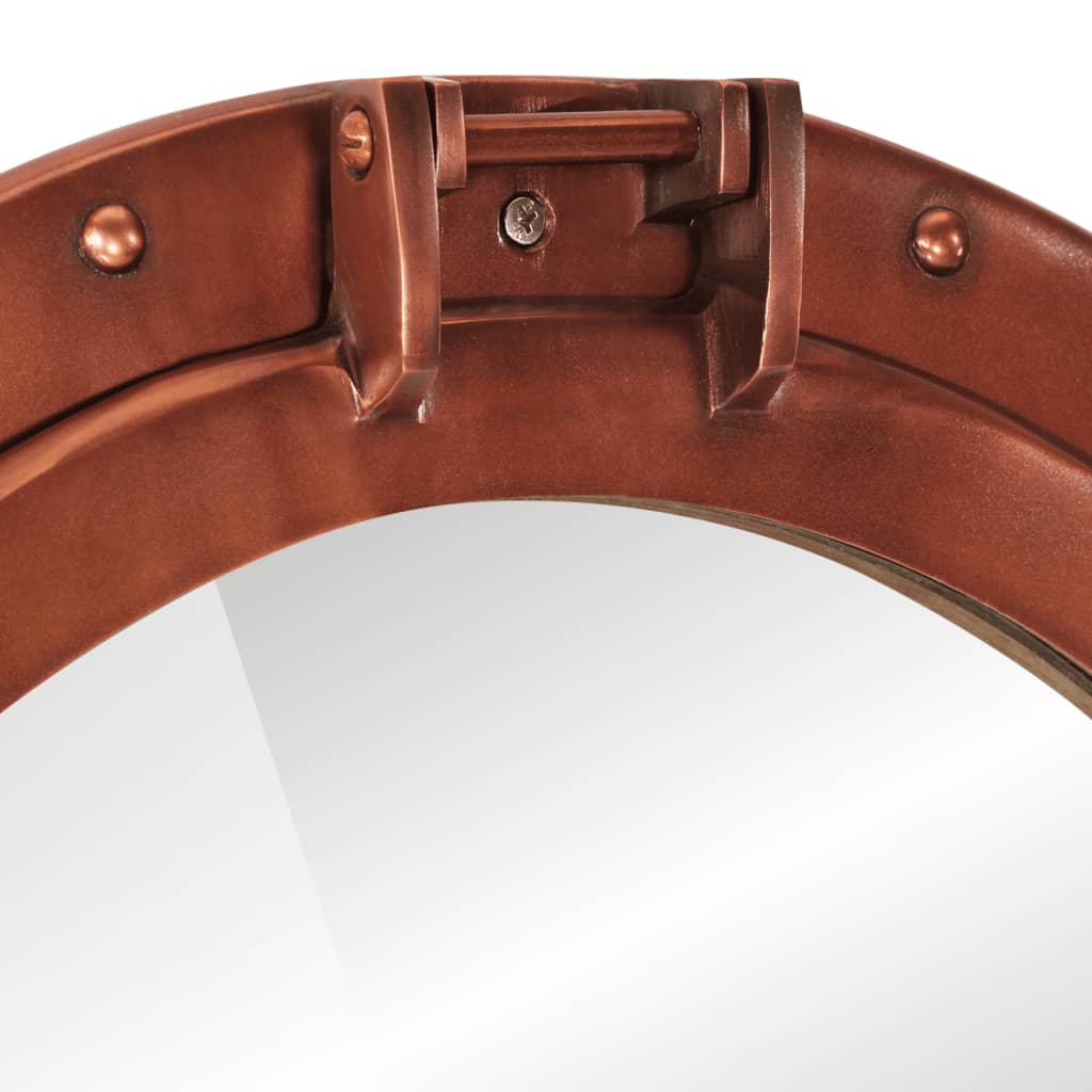 Wandspiegel Patrijspoort Ø50 Cm Aluminium En Glas 140 x 200 cm Wit