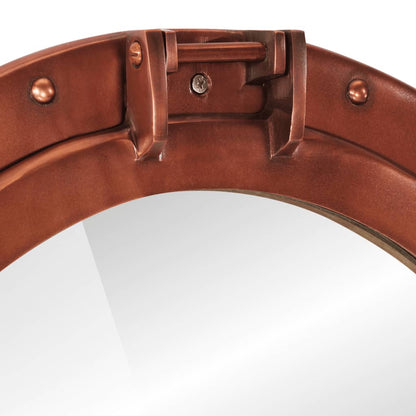 Wandspiegel Patrijspoort Ø50 Cm Aluminium En Glas 140 x 200 cm Wit