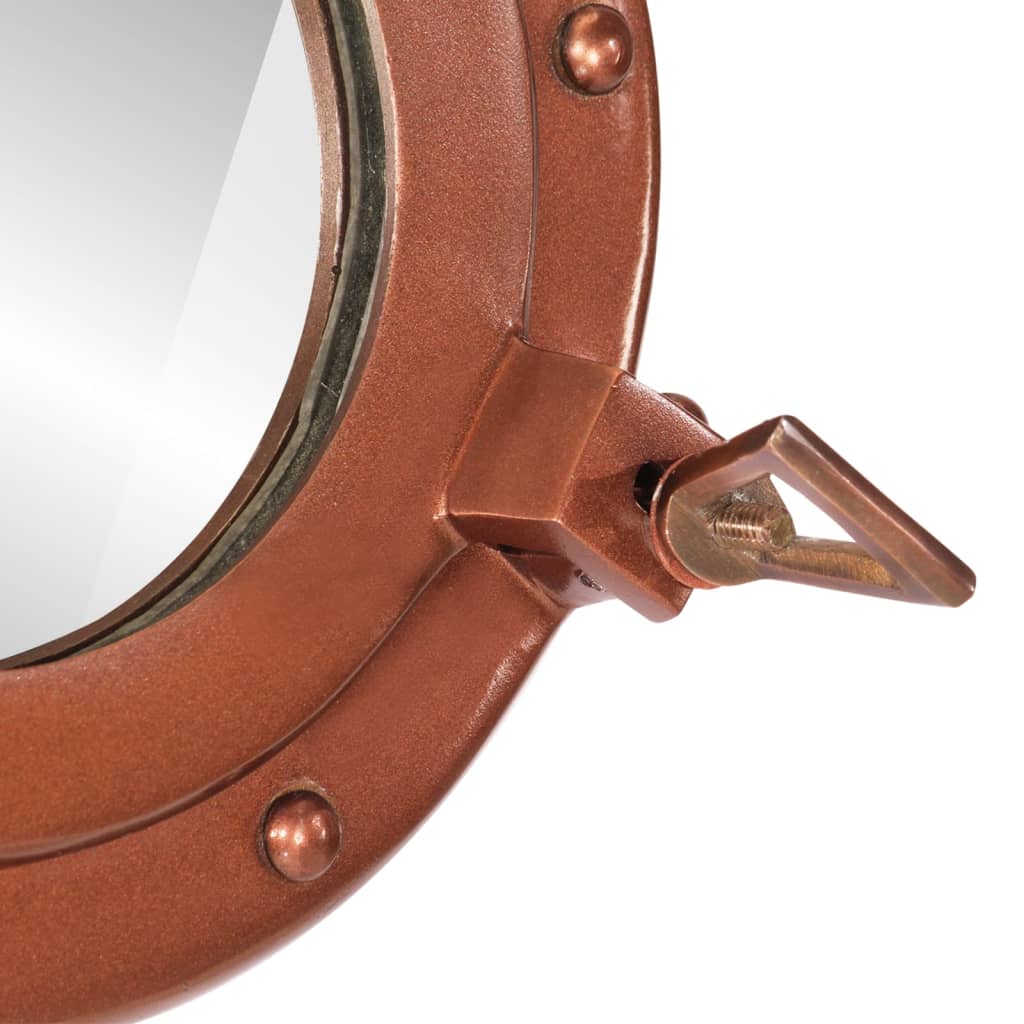 Wandspiegel Patrijspoort Ø50 Cm Aluminium En Glas 140 x 200 cm Wit