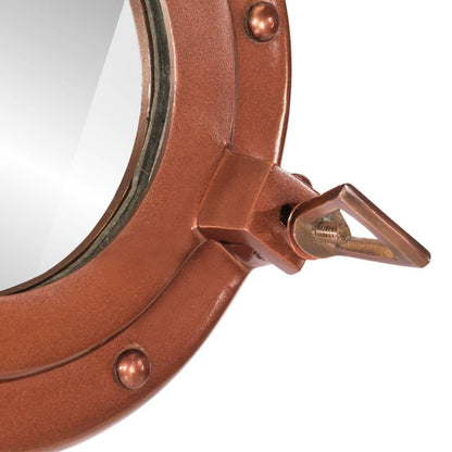 Wandspiegel Patrijspoort Ø50 Cm Aluminium En Glas 140 x 200 cm Wit