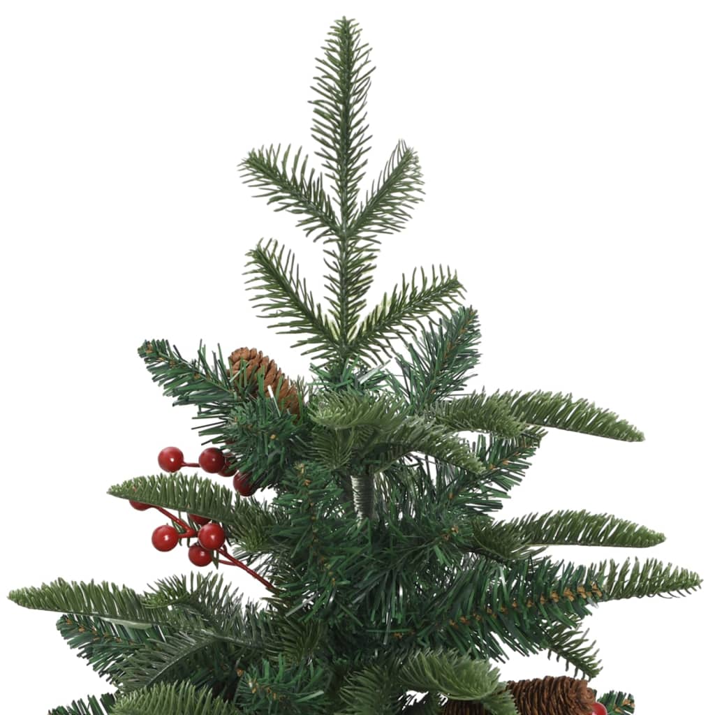 Kunstkerstboom Met Scharnieren Dennenappels En Bessen 150 cm Basis
