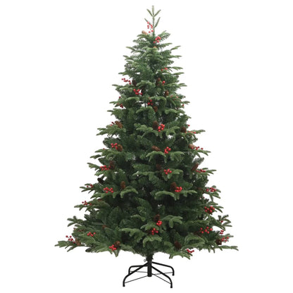 Kunstkerstboom Met Scharnieren Dennenappels En Bessen 180 cm Basis