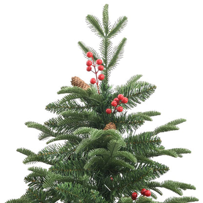 Kunstkerstboom Met Scharnieren Dennenappels En Bessen 180 cm Basis