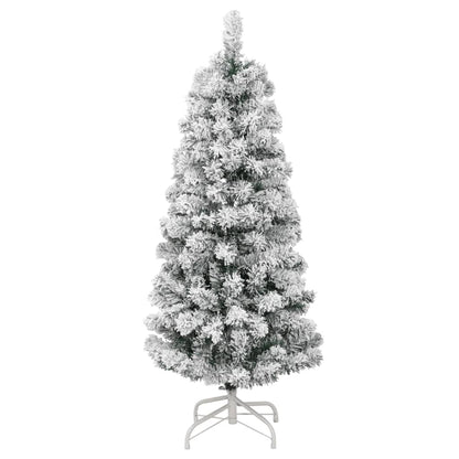 Kunstkerstboom Met Scharnieren En Sneeuw 120 cm Basis