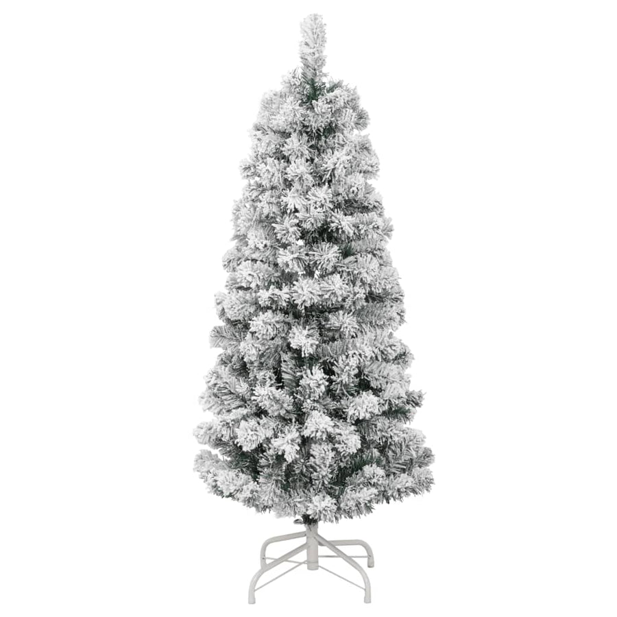 Kunstkerstboom Met Scharnieren En Sneeuw 120 cm Basis